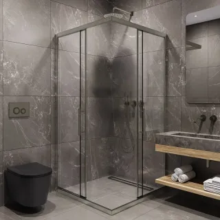 Душевой уголок Timo T36 90x90 см никель