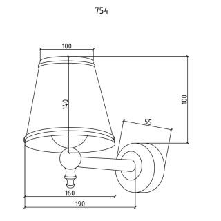 Бра Boheme Imperiale золото 754