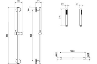 Душевой гарнитур Aquatek Европа AQ2012MB черный
