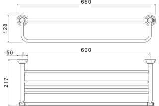 Полка для полотенец Aquatek Классик AQ4515CR хром