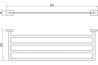 Полка для полотенец Aquatek Либра AQ4322MB черный