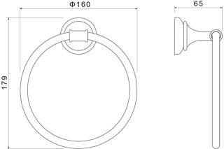 Полотенцедержатель Aquatek Классик AQ4512MB черный