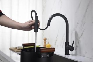 Смеситель для кухни Aquatek Европа AQ1384MB черный