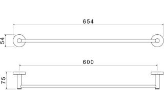 Полотенцедержатель Aquatek Европа AQ4114CR хром