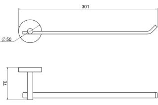 Полотенцедержатель  Aquatek Бетта AQ4619MB черный