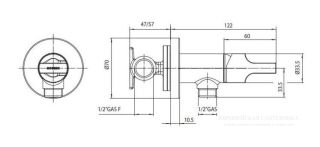 Гигиенический душ Bossini Mono Paloma Flat Mixer Set E34001.030 хром