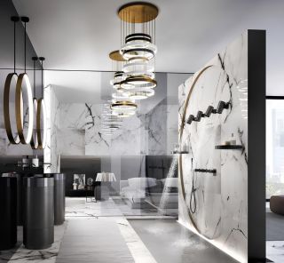 Встраиваемый смеситель для раковины Gessi Intreccio 54194.707 чёрный брашированный