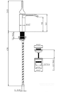 Смеситель для раковины Bossini Apice E89603.045 белый матовый