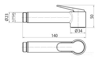 Гигиенический душ Bossini Paloma Brass Mixer Set E37007.073 чёрный матовый