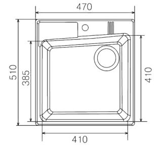 Мойка кухонная Акватон Парма 51 см кофе