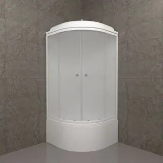 Душевая кабина Triton Вельвет Щ0000065753 90x90 см профиль белый стекло матовое