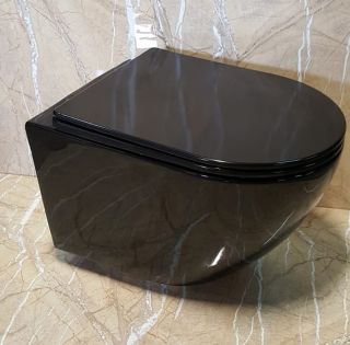 Унитаз CeramaLux CL2196 -18 подвесной с сиденьем Микролифт