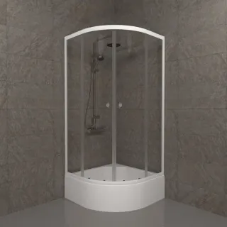 Душевой уголок Triton Ультра Щ0000061788 100x100 см профиль белый стекло прозрачное