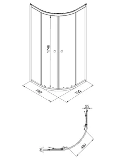 Душевой уголок Triton Ультра Щ0000064127 80x80 см профиль белый стекло прозрачное