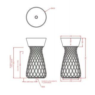 Раковина ArtCeram WIRE WIL001 03 00 черная 43 см