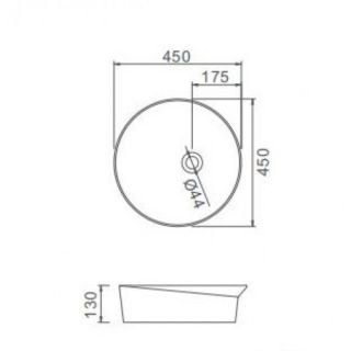 Накладная раковина Gappo GT101 45 см белый