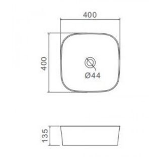 Накладная раковина Gappo GT202 40 см белый