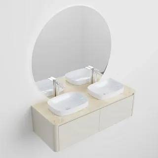 Тумба с раковиной Black&White Universe 9161400-2 Double 140 см бежевый