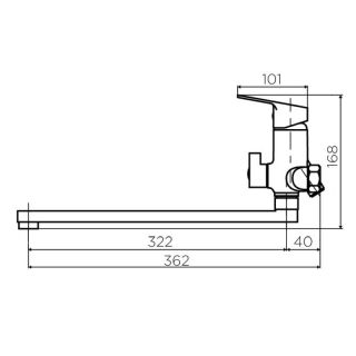 Смеситель для ванны/душа Dorff Prime D4095000