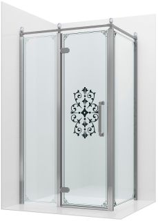 Душевой уголок Ambassador Royal 18015110-L 120x80см хром/прозрачное с рисунком