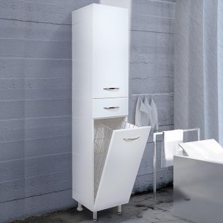 Пенал напольный Onika Модерн 403211 с бельевой корзиной 32 см белый