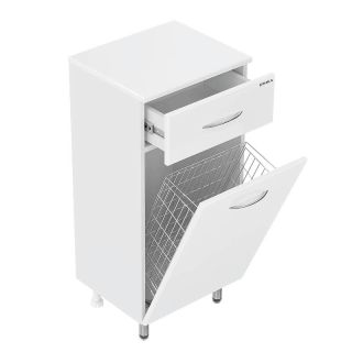 Полупенал напольный Onika Каприз 404014 с бельевой корзиной 40 см белый