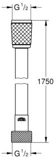 Душевой шланг GROHE Rotaflex 28410002 1750 мм хром