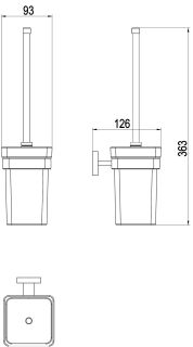 Щётка для туалета Timo Selene золото матовое 17061/17