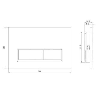 Клавиша смыва Kludi Unifix 32PP01N1 механическая брашированная бронза