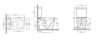 Унитаз-компакт Kludi Resa R 23WCT43 безободковый смыв торнадо белый