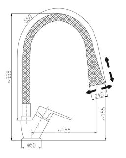 Смеситель для кухни Rav Slezak Colorado CO206.5/13CMAT черный