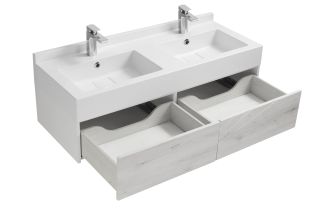 Тумба под раковину Акватон Сакура 120см ольха наварра/белый 1A219701SKW80