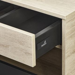 Тумба под раковину Акватон Лофт Урбан 80см дуб орегон/серый графит 1A247601LQX60