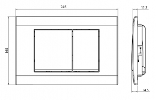Клавиша смыва Charus Minimalista FP.310.DW.01 черный матовый