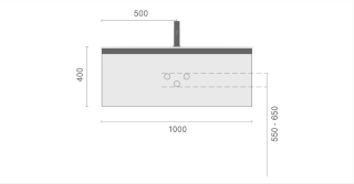 Тумба под раковину Armadi Art Quatro 790-M1-100-L-A 100 см серый/антрацит
