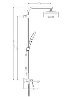 Душевая стойка Raglo R51.24.03 золотой сатин