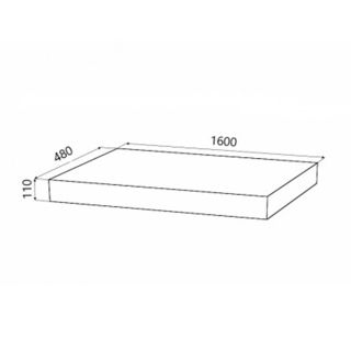 Столешница Velvex Unit 160, дуб карпентер