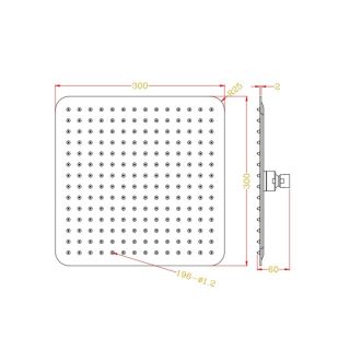 Верхний душ Rav Slezak KS0004CMAT черный