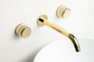 Встраиваемый смеситель для раковины Boheme Aura 152-2-G-A золото