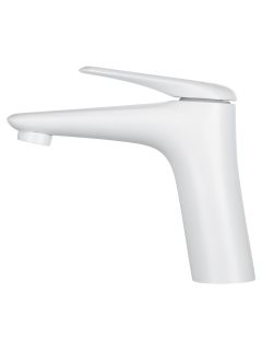 Смеситель для раковины Wonzon & Woghand Elbe WW-A41222-MW белый матовый