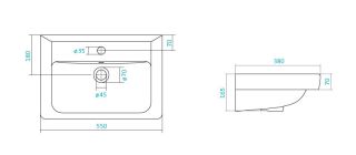 Раковина Акватон Тигода 55*38см мини 1WH302127