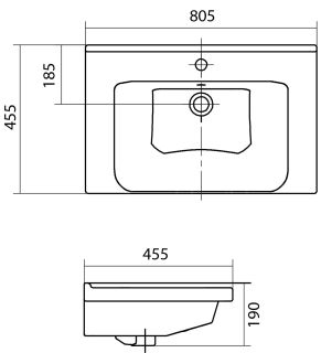Мебельная раковина Santek Миранда 1WH302251 80см белый