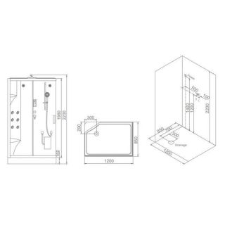 SSWW BU102A R Душевая кабина 1200X850X2200