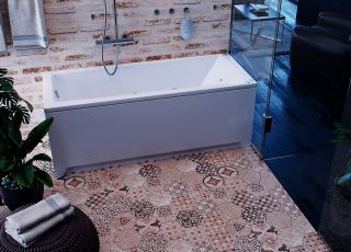 Акриловая ванна Aquatek Либра New LIB170N-0000004 170х70 см слив слева с фронтальным экраном сборно-разборный сварной каркас