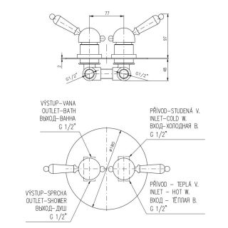 Смеситель для душа Rav Slezak Labe L586K хром