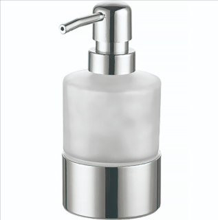 Дозатор жидкого мыла Azario NESSY AZ-128-C  стеклянный настольный, хром