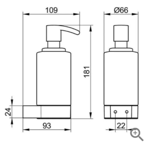 Дозатор для жидкого мыла Keuco Plan  14957079000 хром
