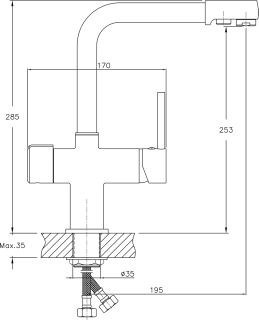 Смеситель Granula для кухни GR-2088 арктик