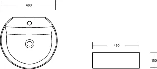 Раковина Milleau Glace MU7055-GW белый