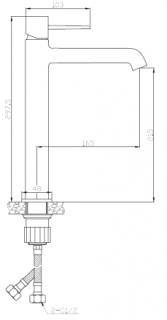 Смеситель для раковины Orange Karl M05-121cr